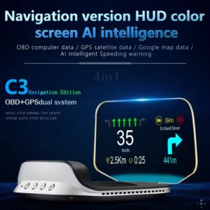OBD2+GPS +Navigation Gauge Car HUD Head up Display